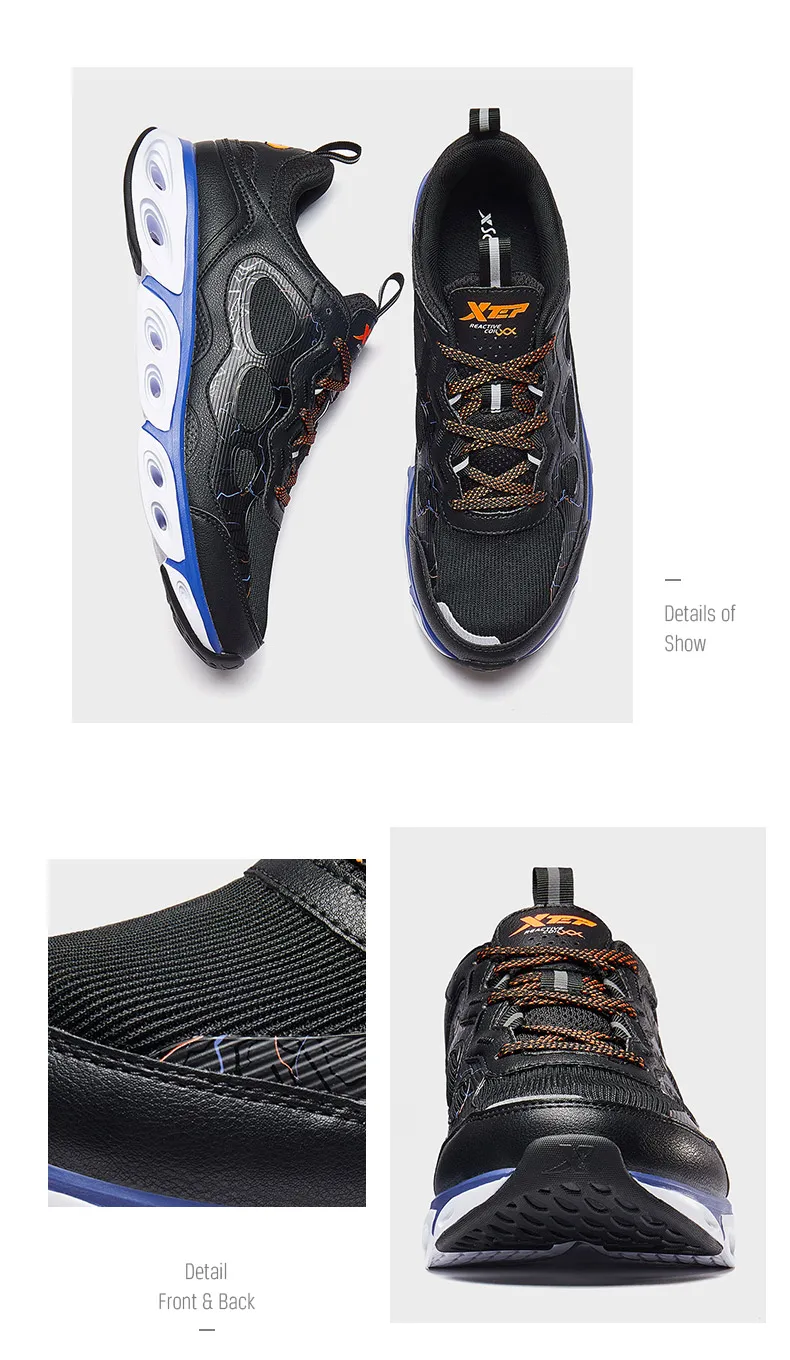 XTEP Для мужчин кроссовки из дышащего материала светильник сетчатые кроссовки; спортивная обувь Для мужчин спортивные кроссовки на плоской подошве 881419119636