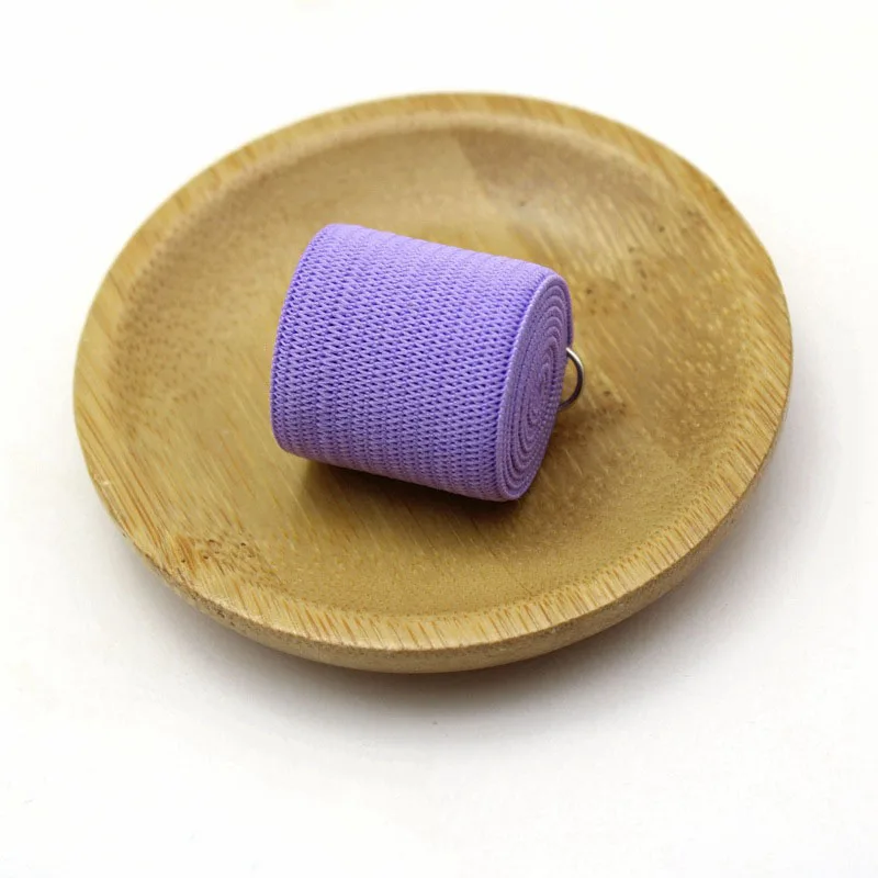 9Meters 25mm Crocheted Elastic Band Soft Skin Rubber Bands Underwear Pant Decor Elastic Webbings DIY Garment Sewing Accessories - Цвет: lightpurple
