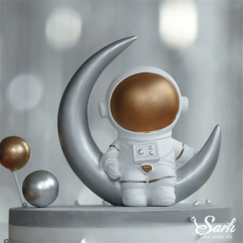 Ракета астронавт космический корабль украшения "Oh Baby" С Днем Рождения Торт Топперы Свадебные Детские шоу приспособление для выпечки Ins прекрасные подарки
