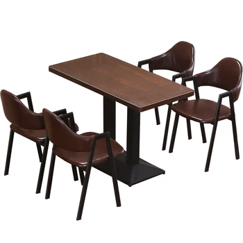 

Iron art new distressed a-line chair custom simple leisure chair cafe shop snack bar fast dining chair factory shop