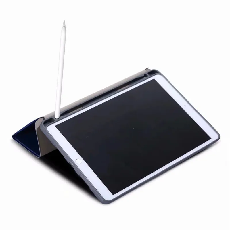 Для iPad Pro 10,5 дюймов планшет Tri-складной Folio PU кожаный чехол задняя мягкая TPU смарт-крышка с держателем карандаша для iPad Air 3