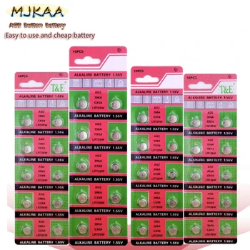 

Cheap MJKAA 200PCS 1.55V AG2 Alkaline Battery G2 396A LR726 SR726W GP397 1164SO SR59W SR726 Button Watch Clock Toy Battery