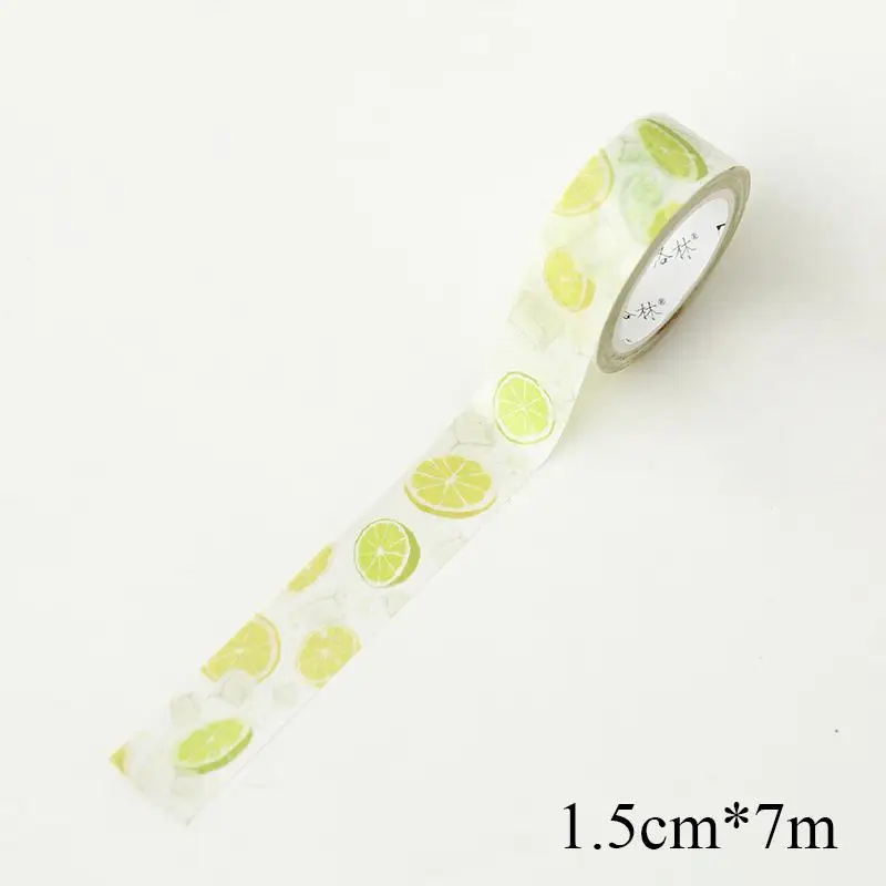 1 5cm 2m Fruit And Meat Lot Pet Transparent Washi Tape Set - Temu