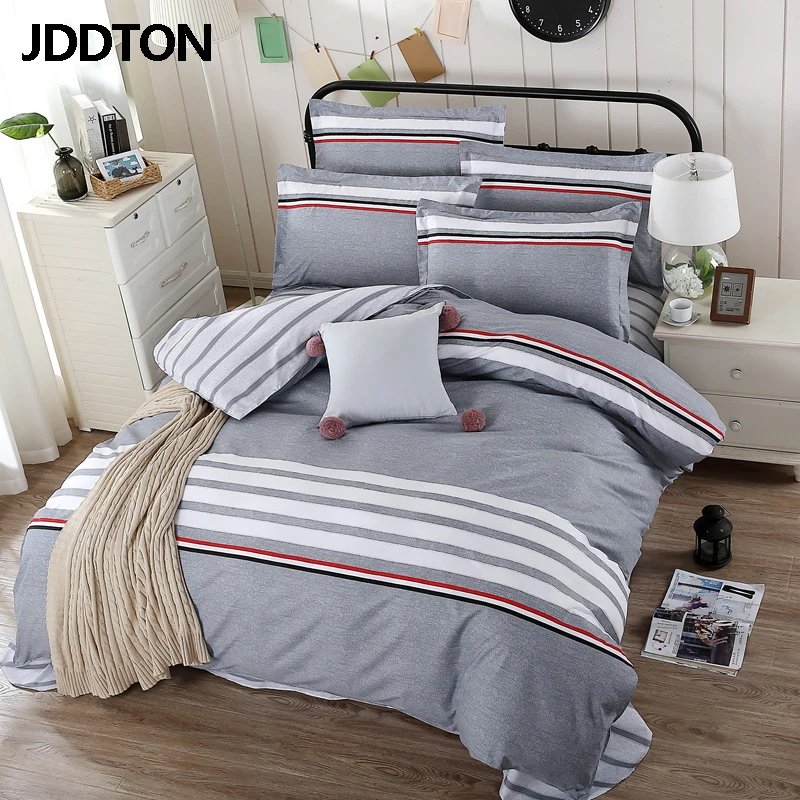 

JDDTON New Lovely Style Bedding Set AB Side Color Pattern Bed Set Duvet Cover Sheet Pillowcase Set Fashion Home Bedding BE004