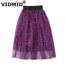 Vidmid детский юбки для маленьких девочек милое платье-пачка из сетчатой ткани, звезды для детей, модное платье принцессы для малышей, юбки для девочек платья 7097 02