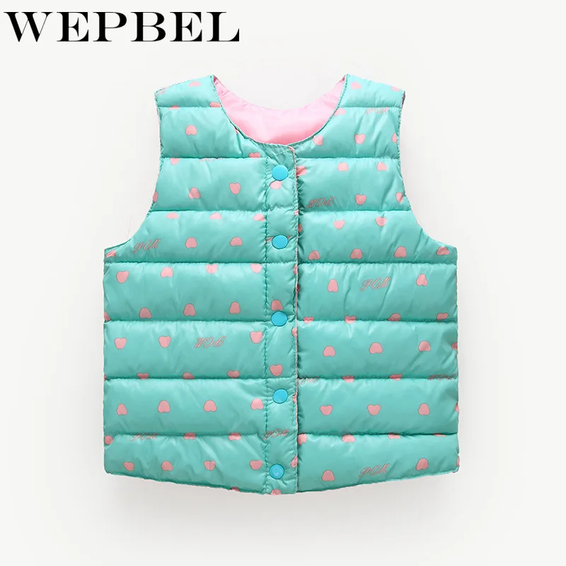 WEPBEL/осенне-зимний жилет Детская ветровка для маленьких девочек хлопковые пальто теплый жилет Детская верхняя одежда, пальто, одежда