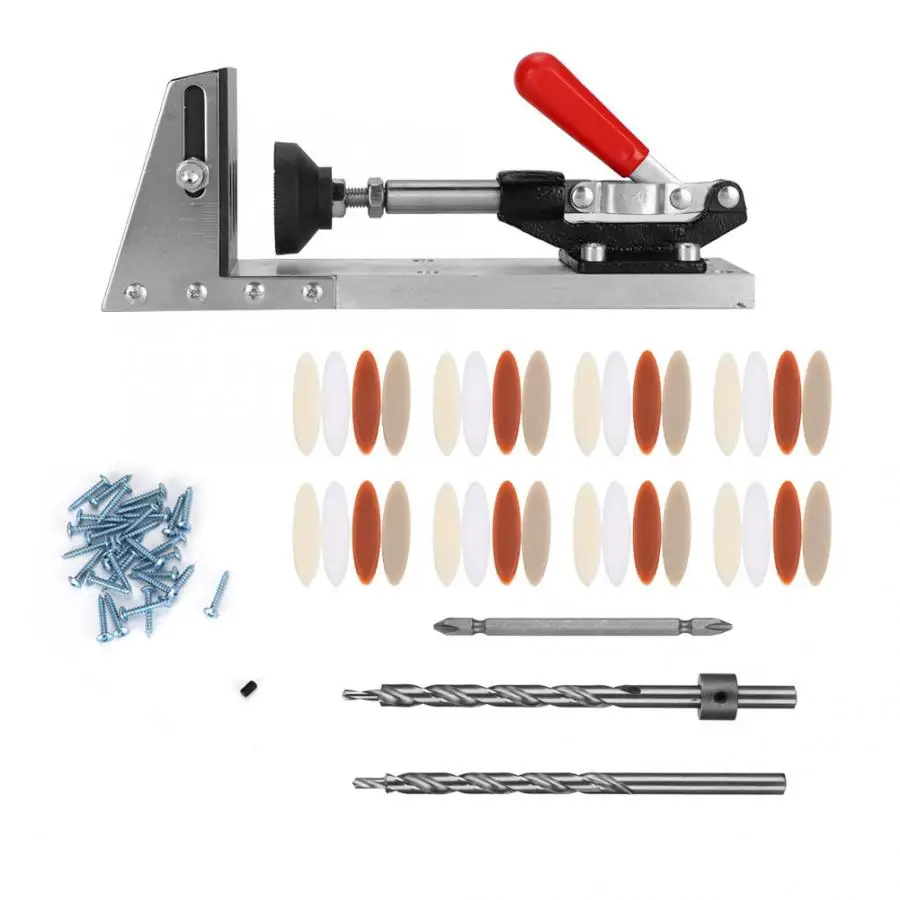 

Inclined Hole Drilling Tool HSS Inclined Pocket Hole Drilling Guide Clamp with Accessories Carpenter's Tool Adamas Drill