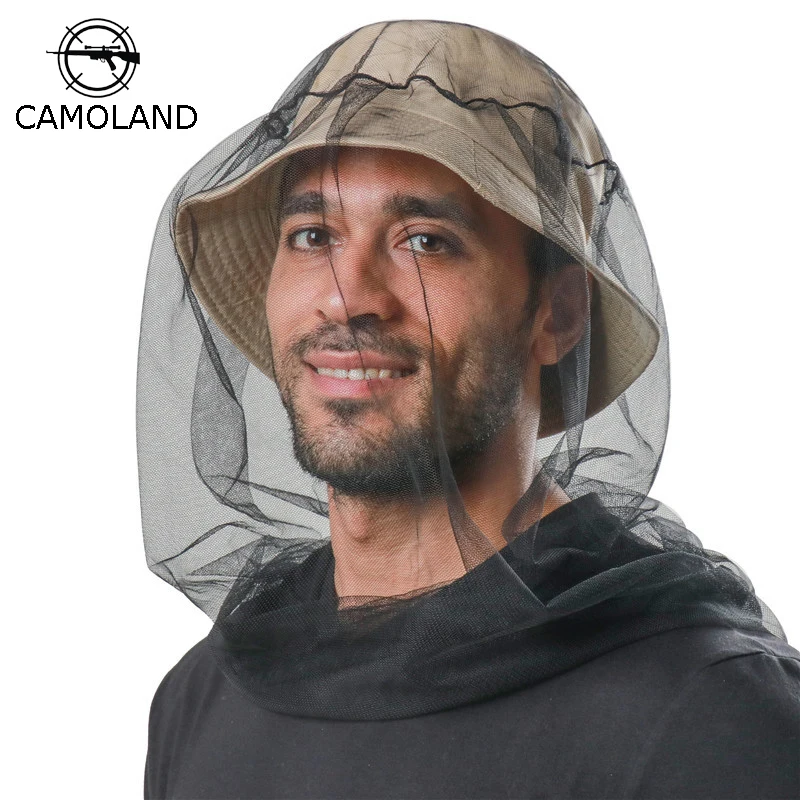 fangkuai-hat Sombrero Red Antimosquitos Cubrir Cabeza Sombrero de Viaje Pesca Camping con Malla para Protección Facial 