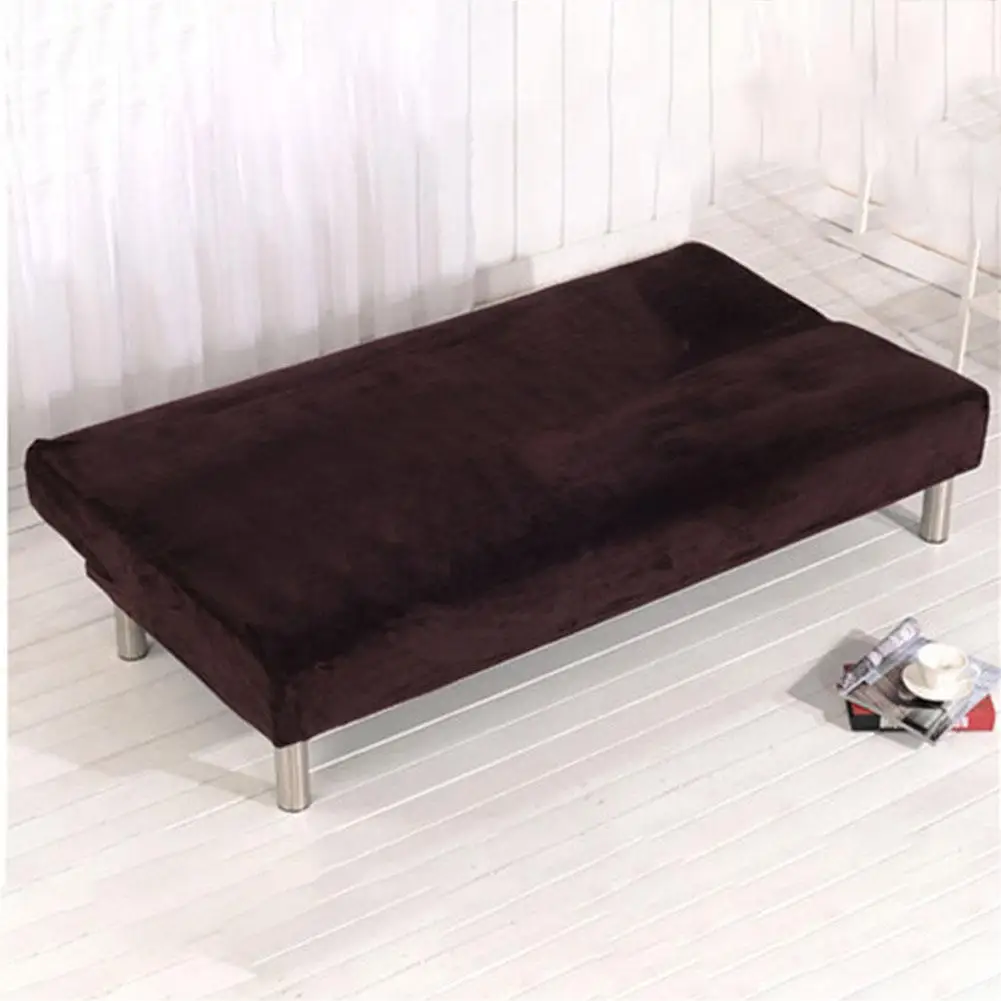 HobbyLane Plush Fabric Fold Armless Sofa Bed Cover Folding Seat Slipcover Thicker Covers Bench Couch Protector