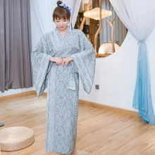 Женское японское платье ретро традиционные костюмы кимоно с Obi Man свободный стиль купальный халат Yukata пижамы платье