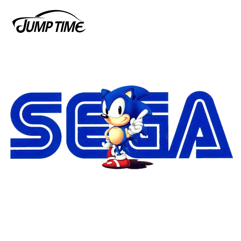 JumpTime 13 см x 4,9 см для SEGA Sonic винтажный логотип виниловая наклейка машина, бампер, окно наклейка водонепроницаемые аксессуары Автомобильные наклейки s