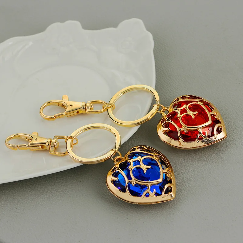 

2018 Europe And America Anime Peripheral Accessories Zelda Legend Cool Hollow out Heart Shape Alloy Key Ring Two-Selectable
