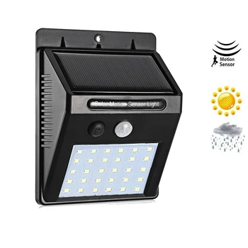 

30 LEDs Solar Panel PIR Motion Sensor Waterproof Lamp 3 Modes for Garden Yard Outdoor Emergency Night light street wall spot flo