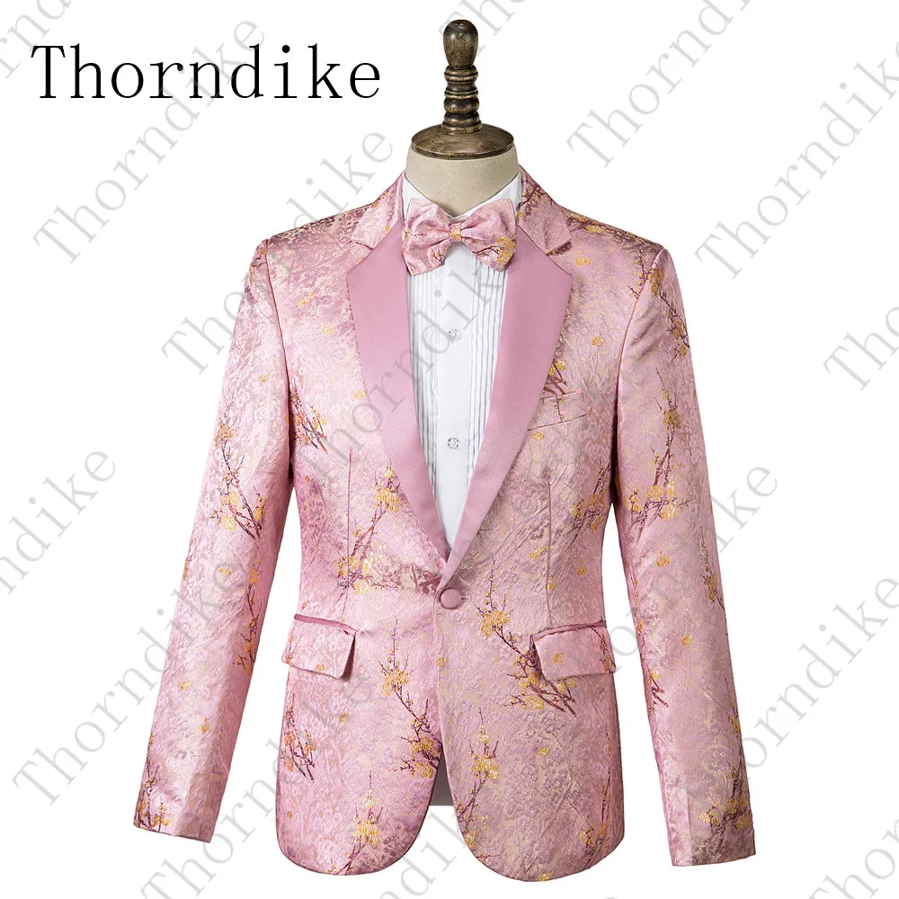 Пиджак мужской с принтом облегающий розовый | Мужская одежда