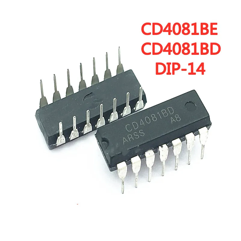 10 шт./лот Новый CD4081 CD4081BE CD4081BD DIP-14 четыре 2-входа и шлюз Φ | Электронные компоненты