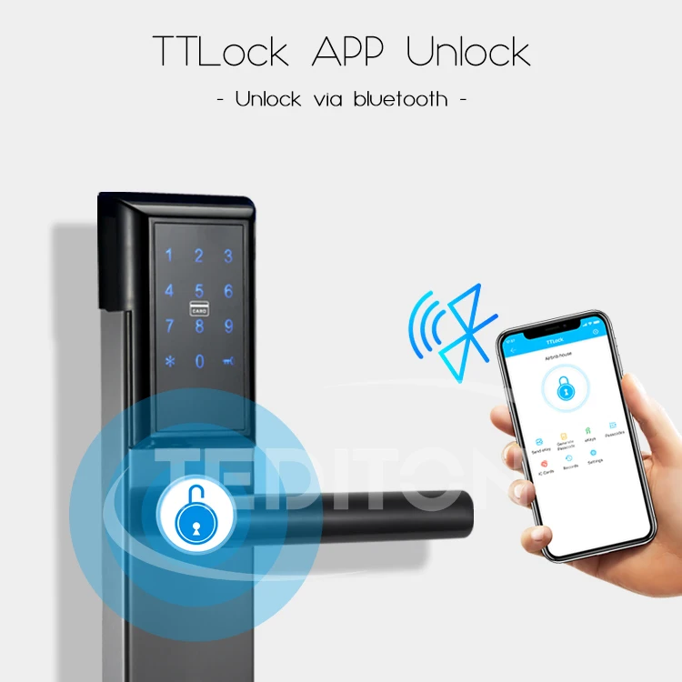 Bluetooth App электронная цифровая Smart замок на дверь сейфа Wi-Fi Управление клавиатуры умный дверной замок для Airbnb квартира блокировка ворот