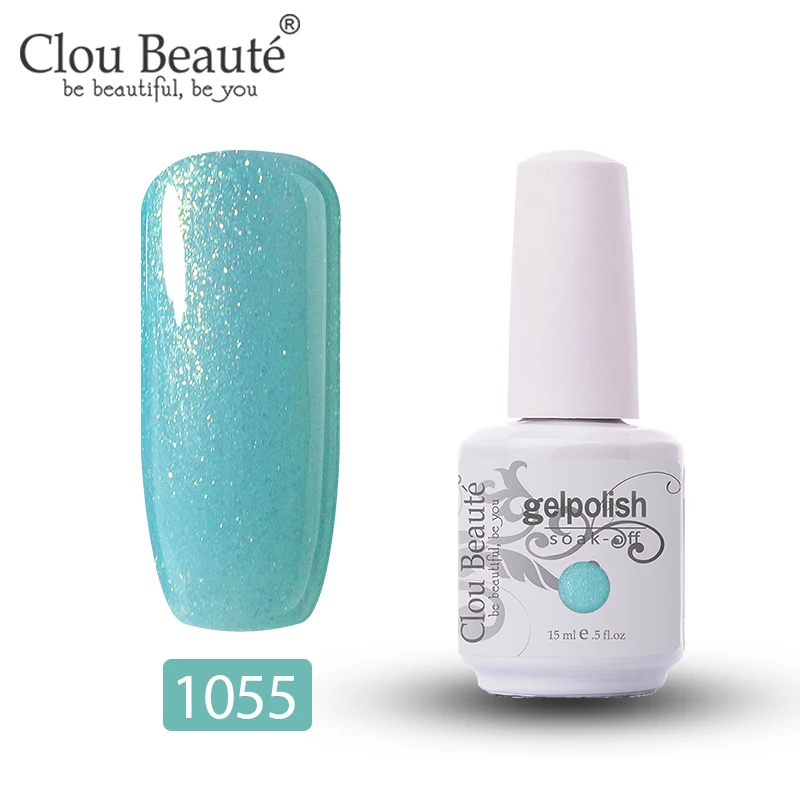 Clou Beaute 15 мл цветной набор гель-лаков для ногтей продвинутый маникюр Гель-арт лак для ногтей праймер и верхнее покрытие стойкий Натуральный гель - Цвет: 1055