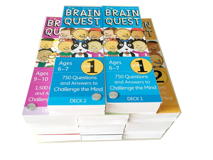 Версия интеллектуального развития Brain Quest английские текстовые карты книги