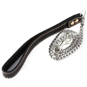 

1PC Stainless Steel Rope Chain Dog Metal Belt Pet Dog Traction Rope for Pets Dogs Puppies (Flat Chain)