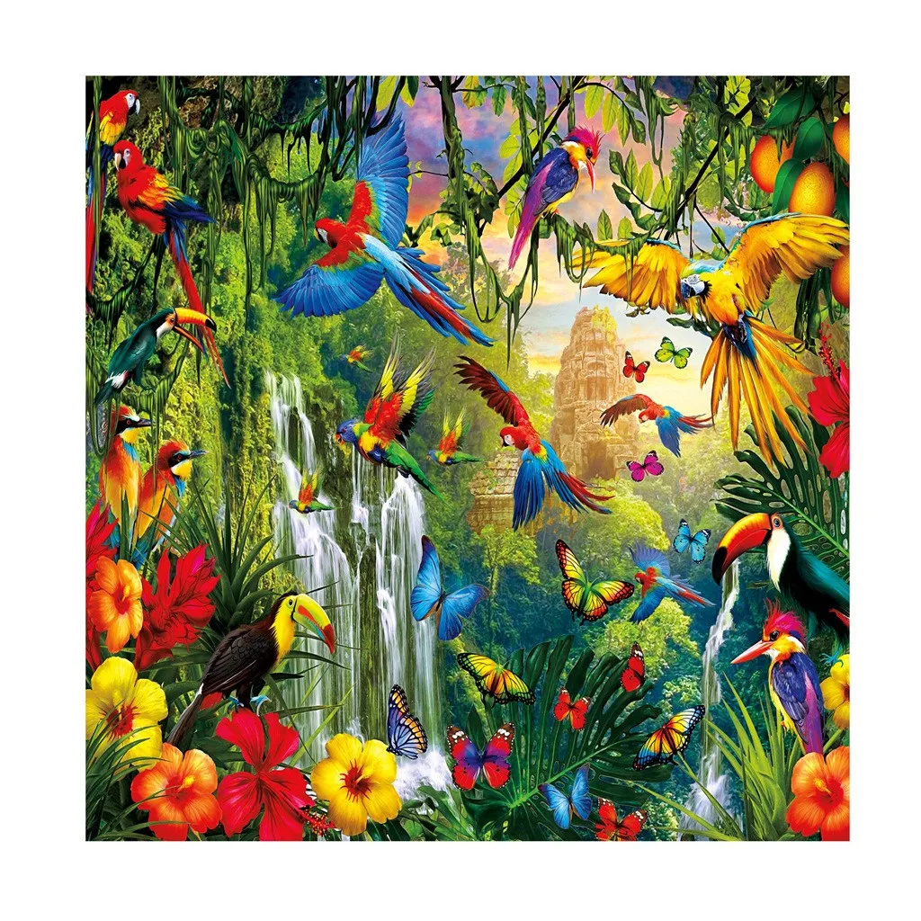5000 Pieces Wooden Jigsaw Puzzles-Beautiful Bird-for Adults Kids Landscape Puzzles Educational Games Toys for Children Animation Pairing Puzzles Gift