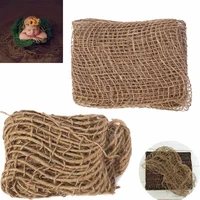 Newborn Photography Props Chunky Burlap Layer Net Hessian Jute Backdrop Blanket Mat Baby Blanket For Photo Shoot Accessories 1