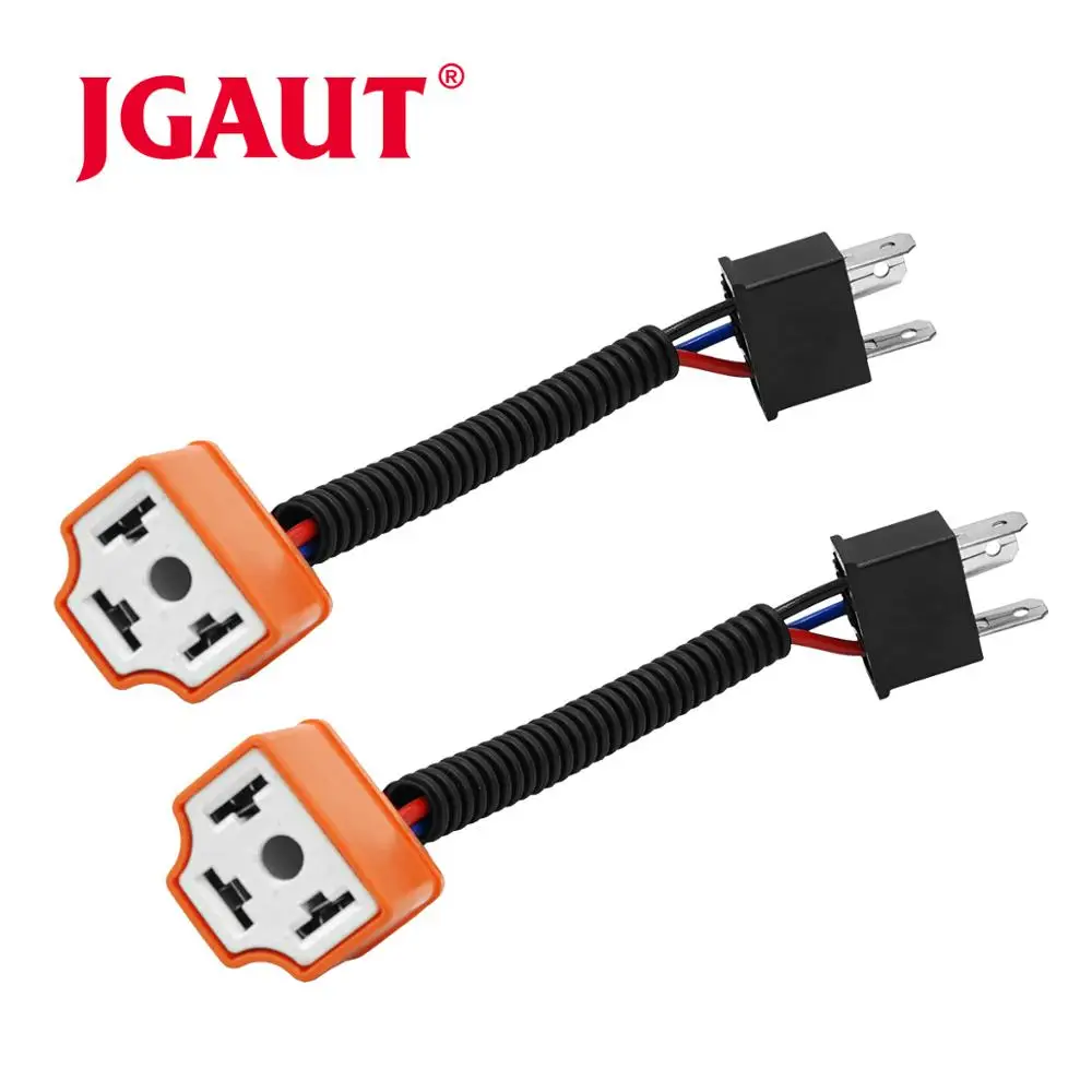 

Headlight Ceramic Bulb Holder Auto Halogen Bulb Socket Lamp Holders H4 Connector Plug Extension Wire