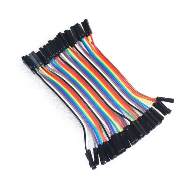 2 X 40pin 80 шт. dupont кабельная перемычка лента line разъем гнездо-гнездо 10 см 1P диаметр: 54