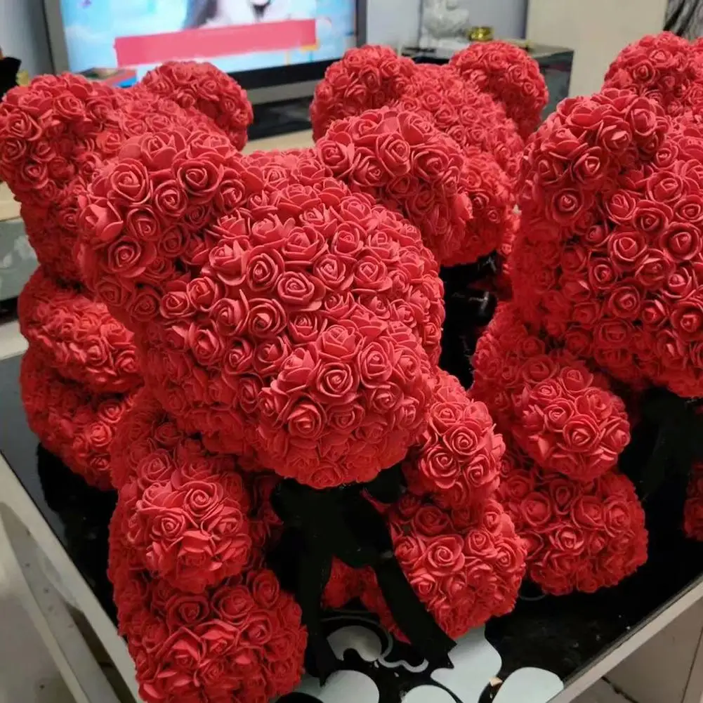 500 шт ПЭ пена Роза голова искусственный цветок для DIY медведь кукла многоцветный