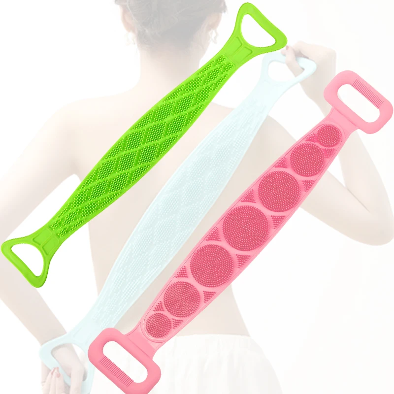 Bath-Towel Back-Scrubber Body-Exfoliating-Massage Soft-Loofah Shower-Body Silicone Cleaning