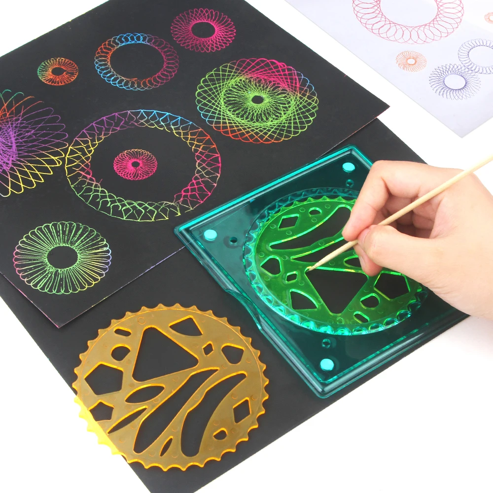 Ремесло детская живопись Спирограф шестерни рисунок игрушки многофункциональный с скрепляющая бумага художественная игра креативный