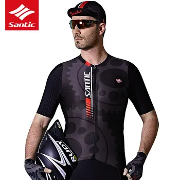 

Santic Cycling Jersey Men Pro Team MTB Road Bike Jersey Breathable Quick-dry Bicycle Jersey Short Sleeve Cycling Clothing