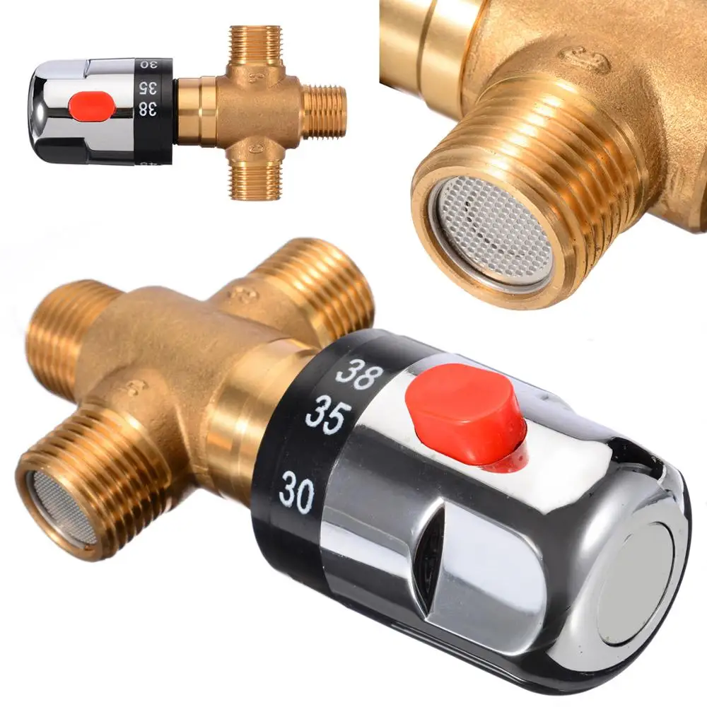 

Thermostatic Mixing Valve Water Temperature Control Valve Pipe Basin Thermostat Control Valve