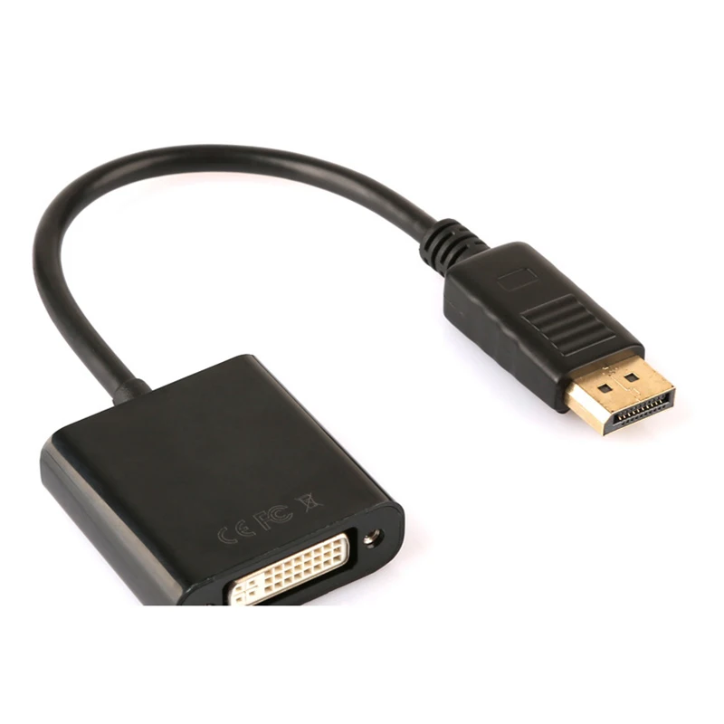 Dp para dvi adaptador porta de exibição para dvi cabo adaptador conversor macho-fêmea suporte 1080 p para monitor de exposições do projetor