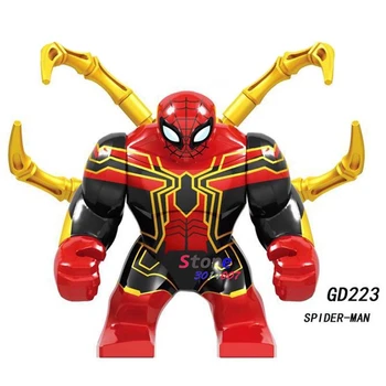

Single Marvel Avengers Spider man Far from home SpiderMan Big size Hulk Thanos Iron Man IronMan building blocks Kid Toy