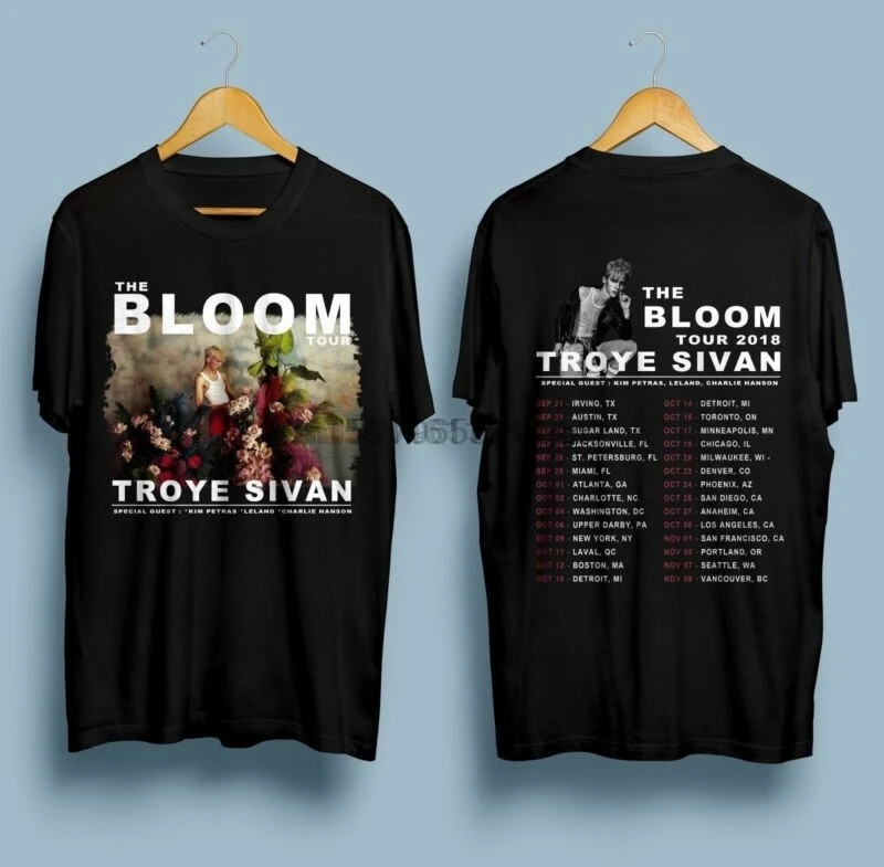 Limited New Troye Sivan The Bloom Tour 2020 T-SHIRT S-3XL MAN Men'S T-Shirts Summer Style Fashion Swag Men T Shirts Top Tee | Мужская
