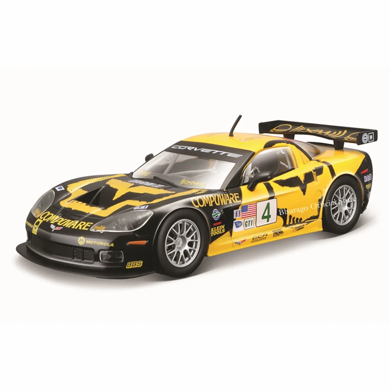 Bburago 1:24 Масштаб Chevrolet Corvette C6R сплав гоночный автомобиль роскошный литые машинки