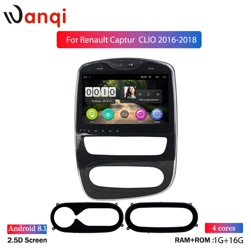 10,1 дюймов Android 8,1 автомобильный радиоприемник с навигацией GPS плеер для- Renault Clio цифровой/аналоговый поддержка OBD2