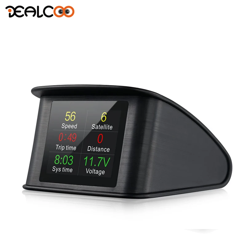 

Dealcoo 2.2 Inch GPS HUD Car HUD GPS Head Up Display Projector on The Windshield GPS Speedometer HUD Display Car Speed Projector