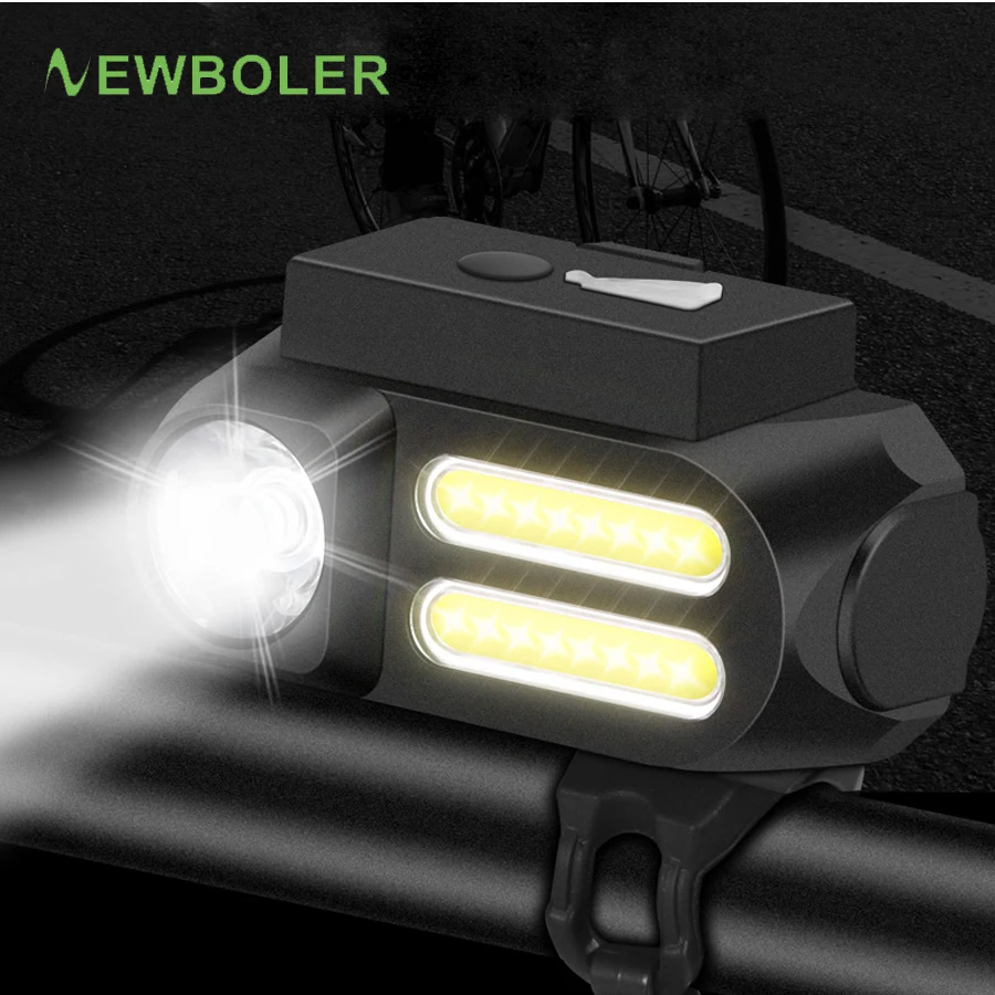 NEWBOLER велосипедный светодиодный светильник USB Перезаряжаемый фонарь