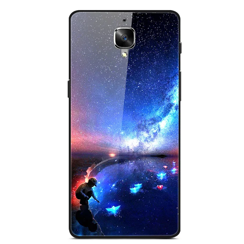 Для oneplus 3T чехол A3010 закаленное стекло твердая задняя крышка для One Plus 33t чехол стеклянный чехол для телефона s для oneplus 3T oneplus 3 1+ 3t - Цвет: 56