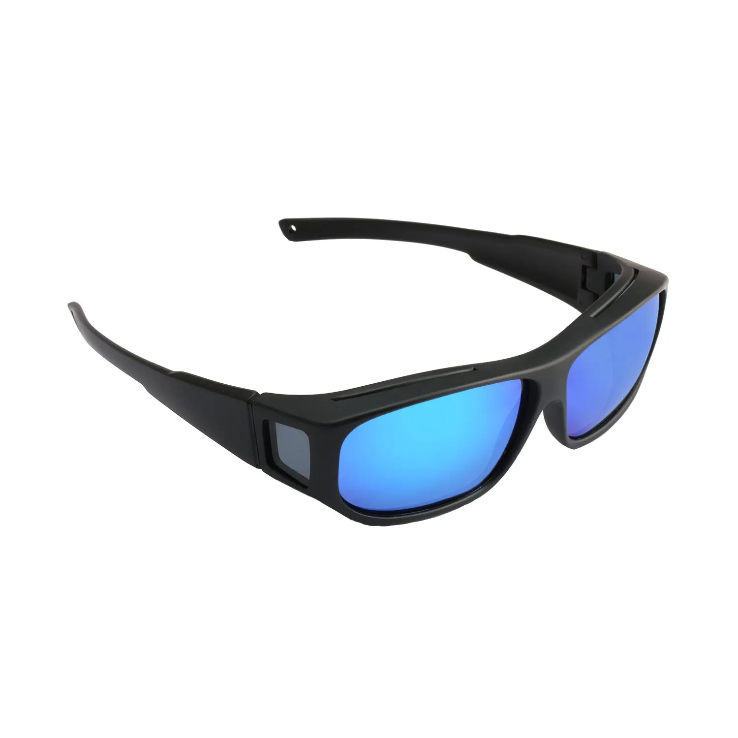 Black l Blue POLARSNOW поляризационные солнцезащитные очки для мужчин, подходят для очков, очки по рецепту, светофильтр, солнцезащитные блики для Moypia - Цвет линз: Black l Blue