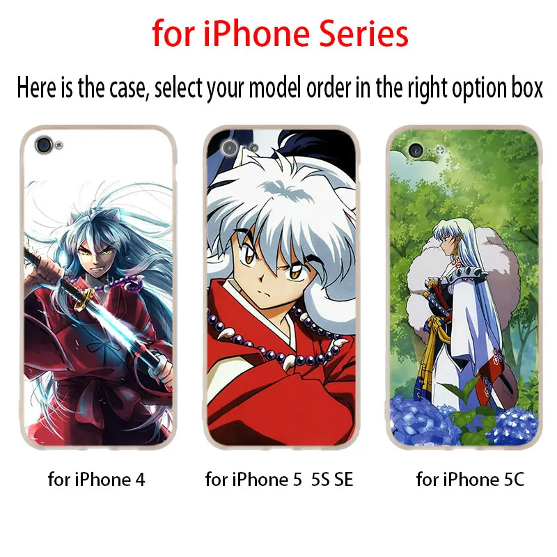 Мягкий чехол для iPhone 12 11 Pro X XS Max XR 8 7 6 Plus 5s SE 2020 S 1 Mini Cover Inuyasha Japan Anime|Бамперы| |