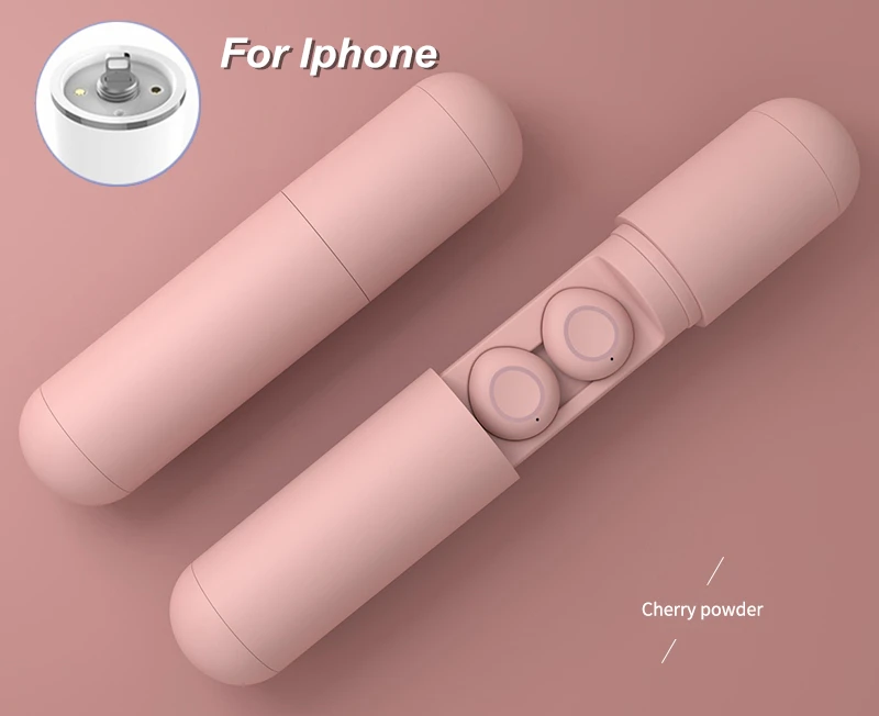 IOS Pink S10 беспроводные наушники, Bluetooth наушники, сенсорные кнопки, спортивные наушники, цветная гарнитура, зарядка для телефона, для iphone, xiaomi, samsung - Цвет: IOS Pink