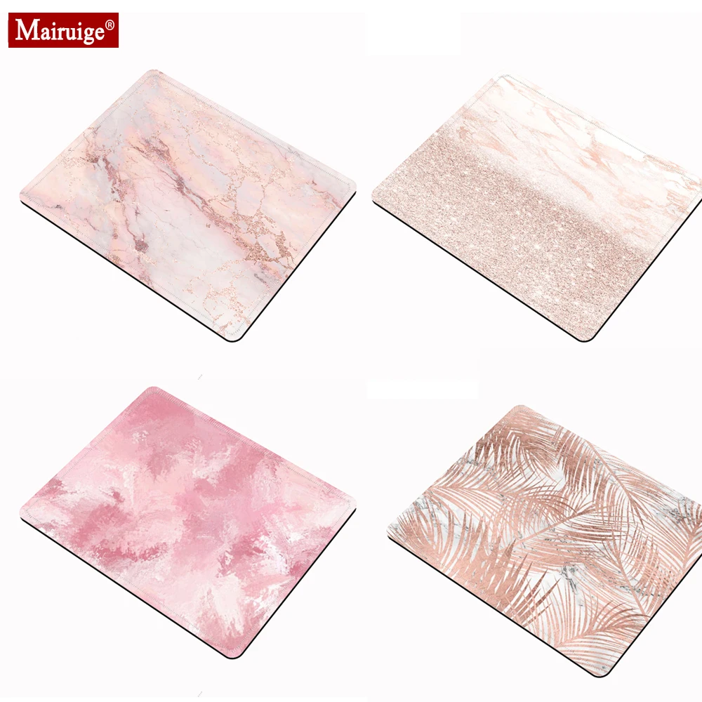 

Pink Mouse Pad Texture Marble Pattern Simplicity Small Mouse Mat Office Desk Mats Pc Computer Mousepad 18x20cm