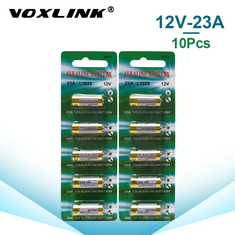 Карбоновые батареи VOXLINK 12 В 23A 10 шт. для дверного звонка сигнализации