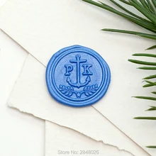 Пользовательская монограмма морская тематика воск печать, свадебные приглашения печати, свадебный подарок, индивидуальный деревянный воск штамп