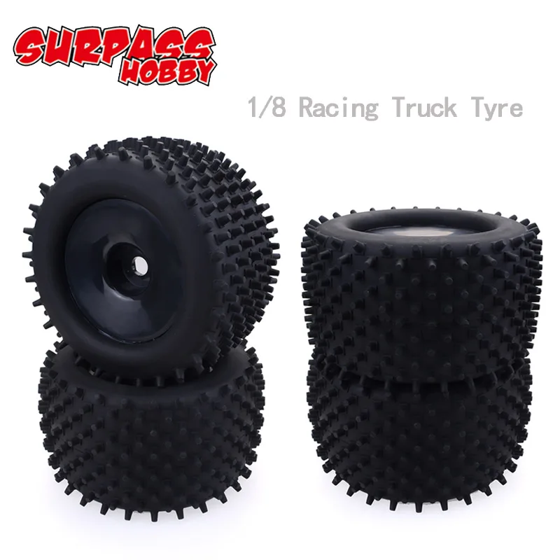 4 шт. RC Резиновые губчатые шины обод для колеса 1/10 1/8 моделей автомобилей HSP