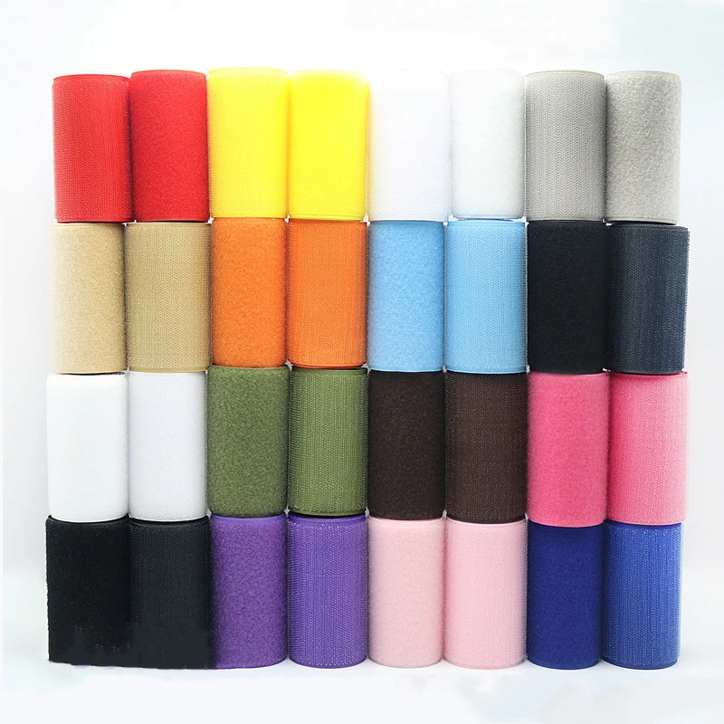 

1Sets Width DIY Nylon Colorful Fastener Tape With Hook Loop Sew On Sticker Strap Couture Clothing Accessories Tactical Equipment