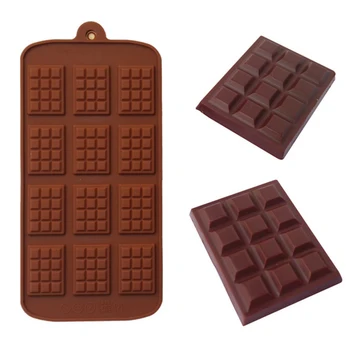 

Silicone Mold 12 Even Chocolate Mold Fondant Molds DIY Candy Bar Mould Cake Decoration Tools Kitchen Baking Accessories