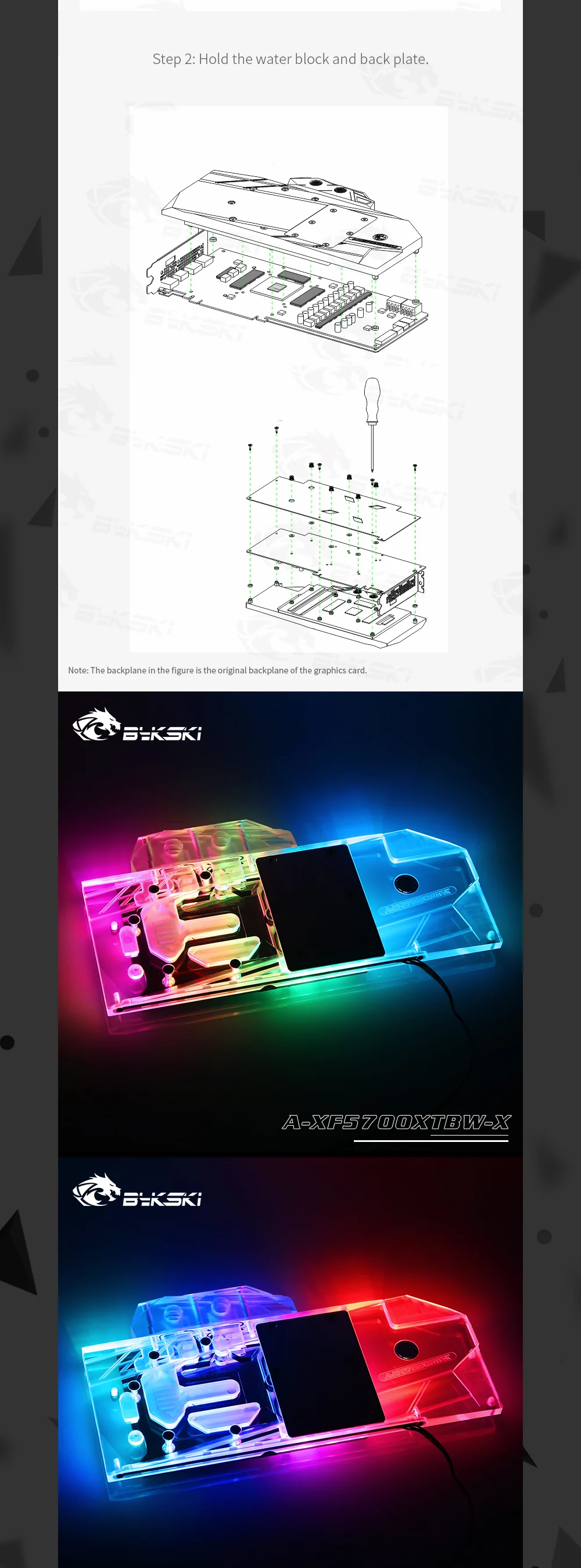 Bykski Full Cover Graphics Card Water Cooling Block RGB/RBW for XFX RX 5700 XT Black Wolf/THICC III ULTRA BOOST, A-XF5700XTBW-X   